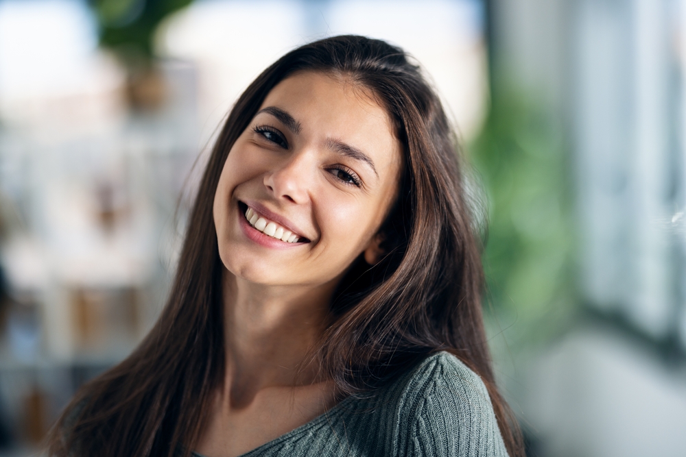 A patient smiling
