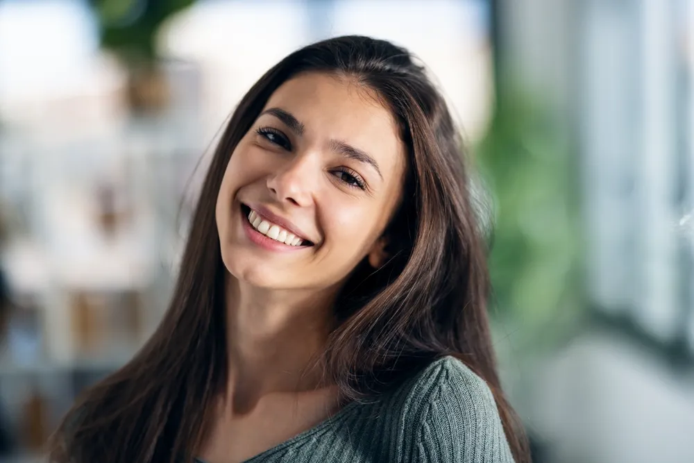 A patient smiling
